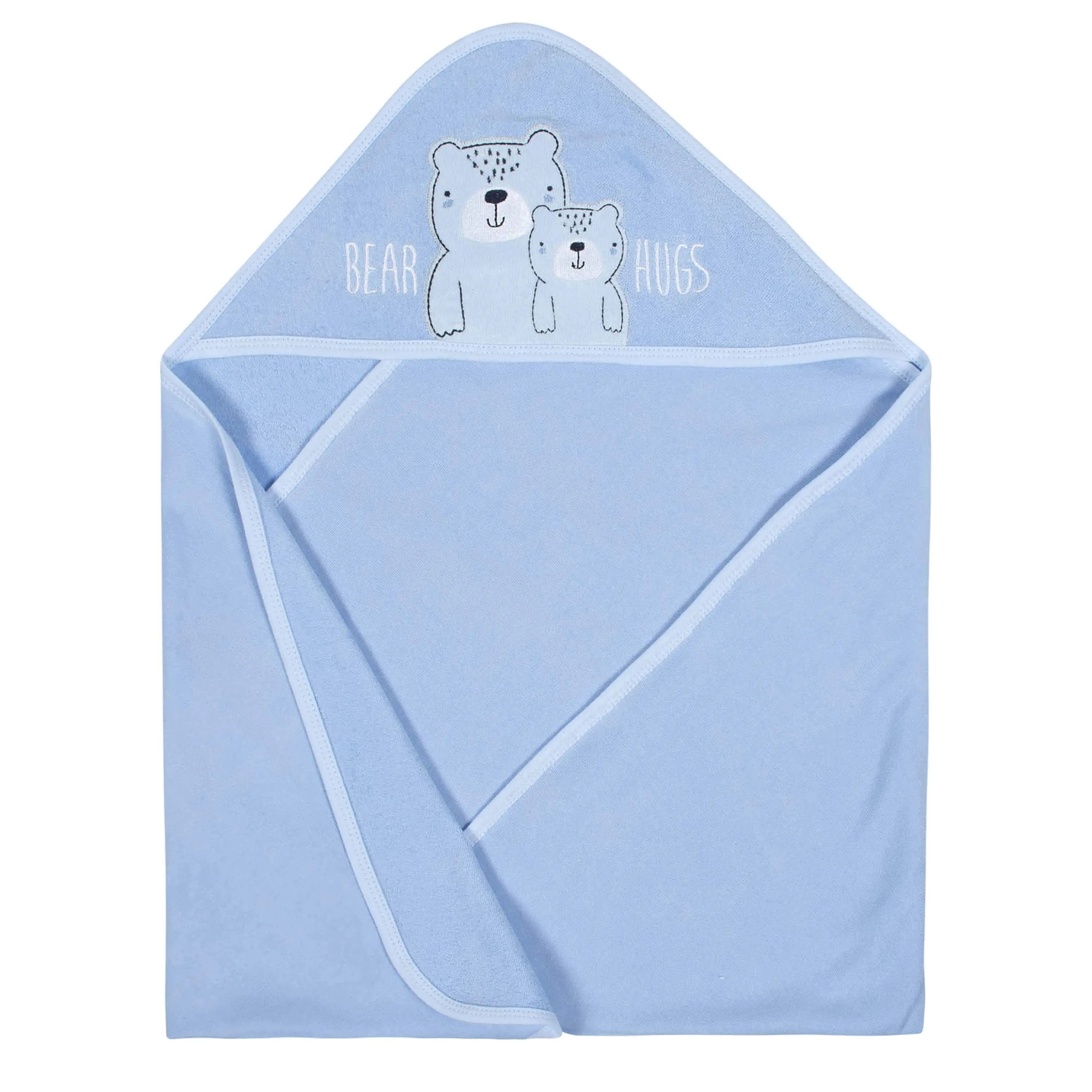 Gerber® Organic 2-Pack Baby Boys Teddy Hooded Towels