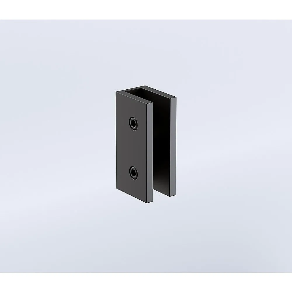 Glass-to-wall/floor Shower Screen U-bracket in Black