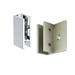 Glass-to-wall/floor Shower Screen U-bracket in Nickel