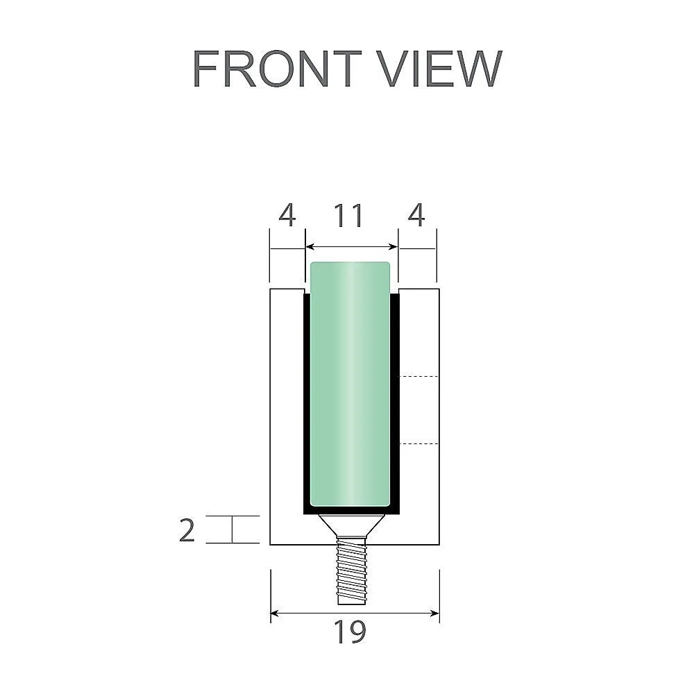 Glass-to-wall/floor Shower Screen U-bracket in Nickel