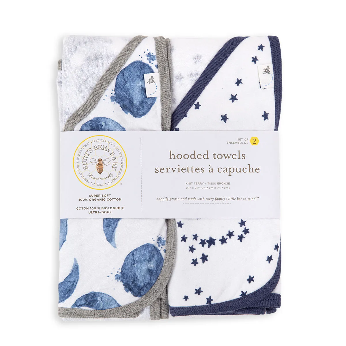 Hello Moon! Organic Hooded 2 Pack Towels