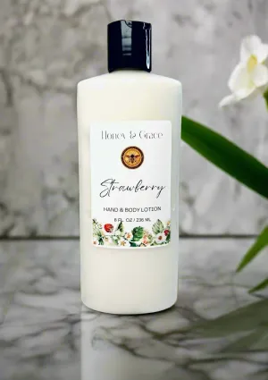 Honey and Grace Hydrating Strawberry Hand and Body Lotion 8oz