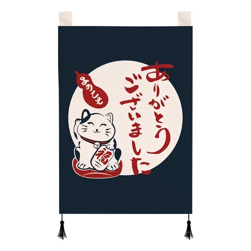 Japanese Style Small Hanging Curtain Kitchen Doorway Flag Curtain Izakaya Hanging Household Partition Curtain