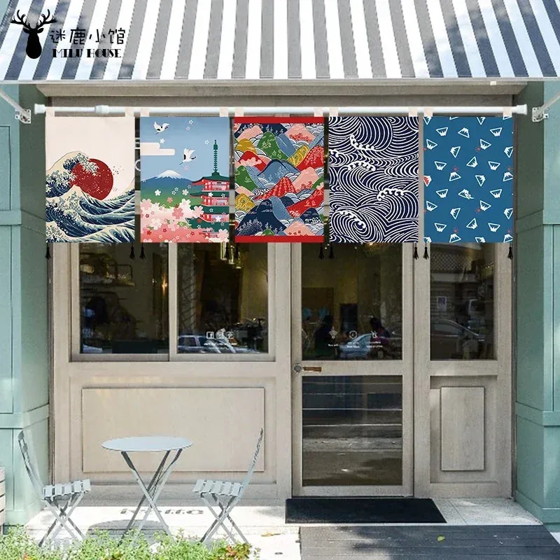 Japanese Style Small Hanging Curtain Kitchen Doorway Flag Curtain Izakaya Hanging Household Partition Curtain