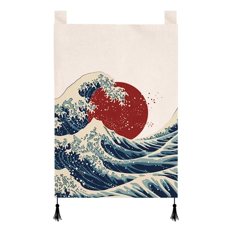 Japanese Style Small Hanging Curtain Kitchen Doorway Flag Curtain Izakaya Hanging Household Partition Curtain