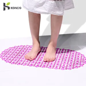 Konco Bathroom Mat Anti-skid Floor Mat Shower Mat Anti-slip Footpad with Suction Cup Waterproof  Bath Rugs Bath Mats