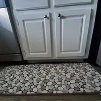 Large Bath Mat Set Non Slip Bathroom Carpets Stones Pattern Bathroom Floor Mat Shower Room Entry Doormat Toilet Rugs