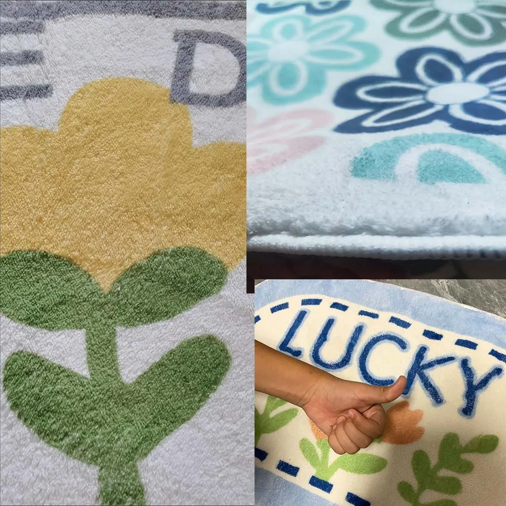 Latest Anti-Skid Bath Mat with Flower Pattern for Bathroom