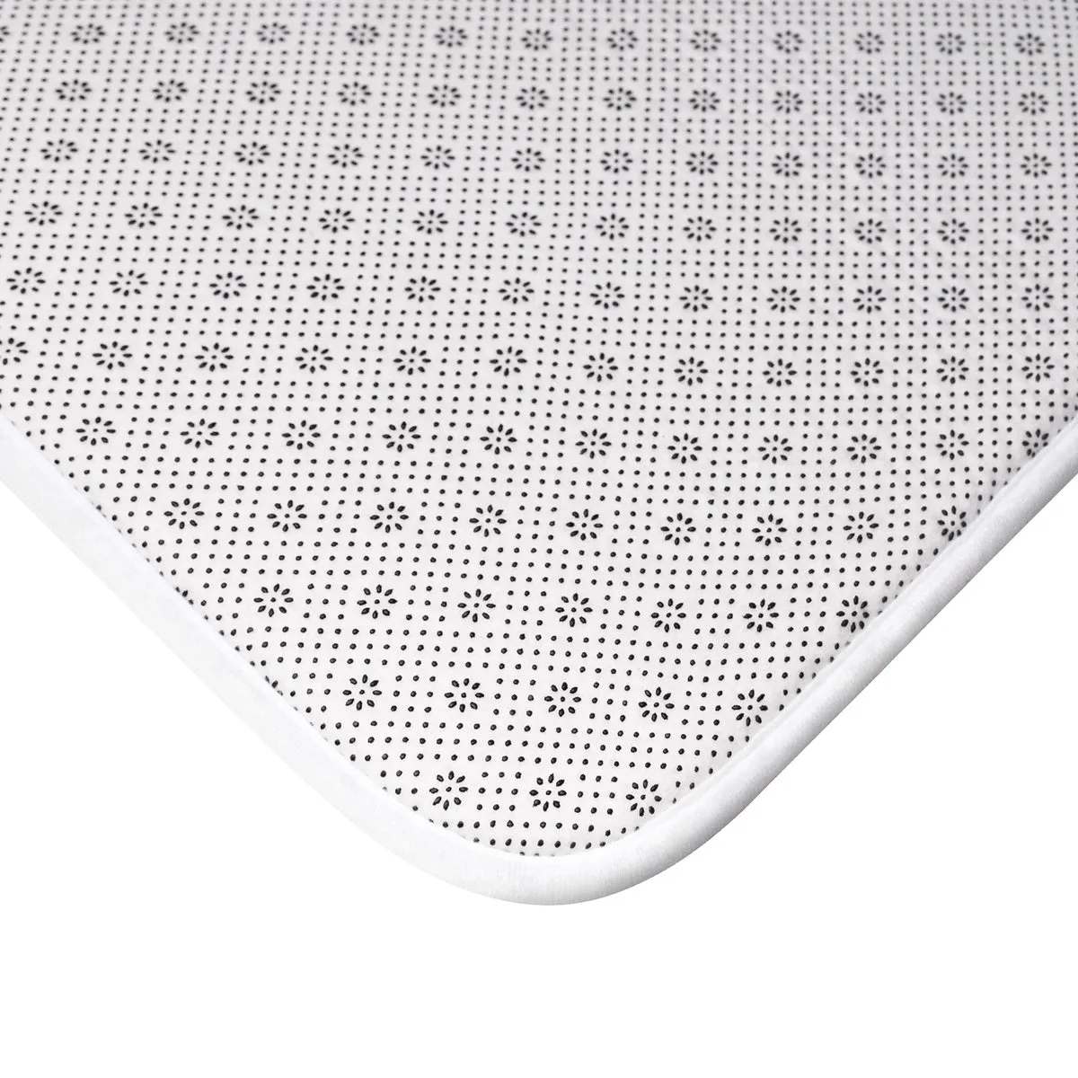 Light Gray Modern Colorful Polka Dots Print 34"x21", 24"x17"  Bath Mat - Made in USA