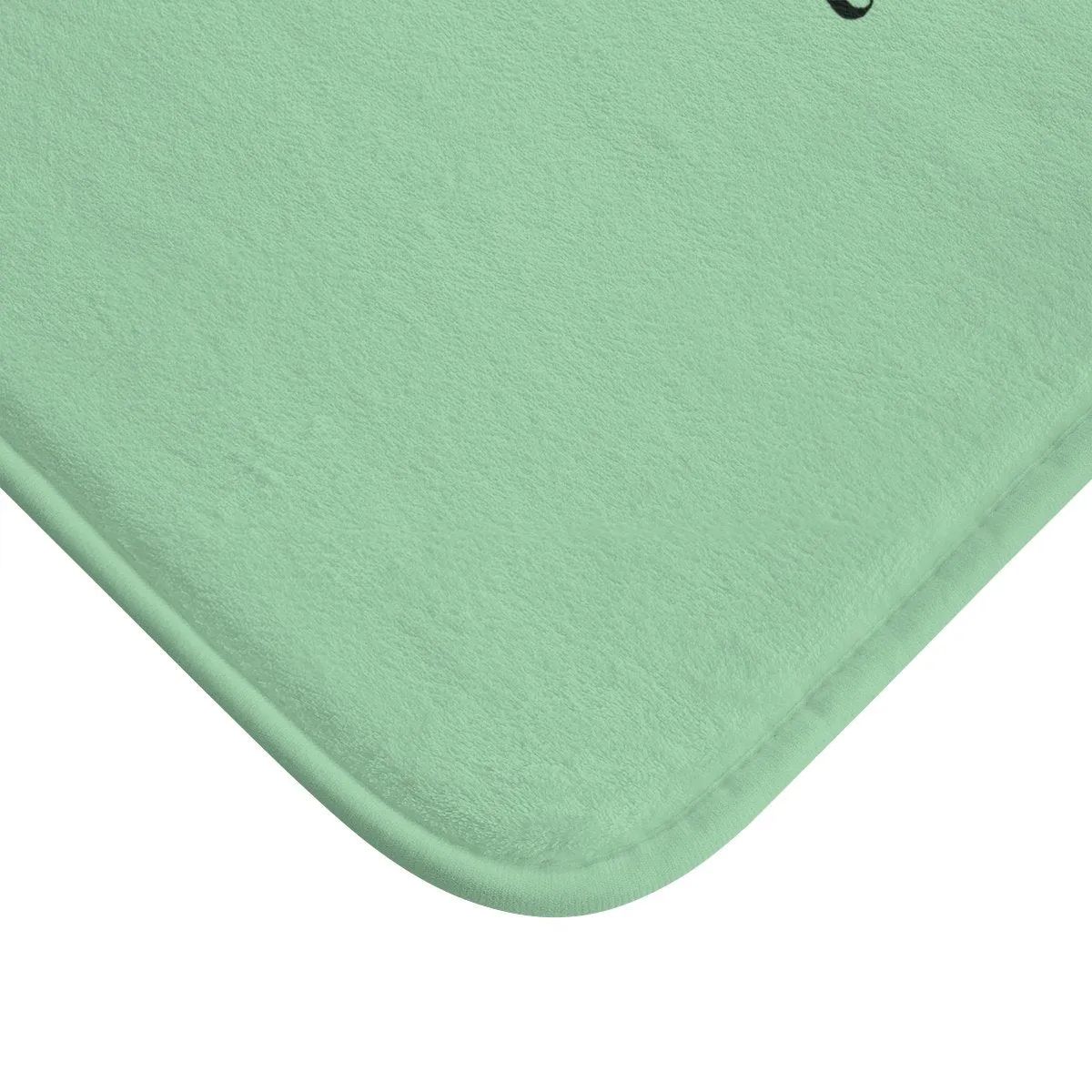 Light Green Motivational Bath Mat, "Giving Up, It's Not Me" Inspirational Quote Bath Mat- Printed in USA