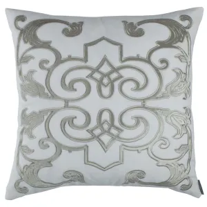 Lili Alessandra Mozart White Linen Throw Pillow