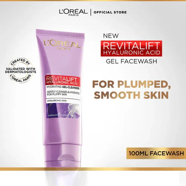 Loreal Revitalift Hyalouronic Acid Face Gel Cleanser 100ml