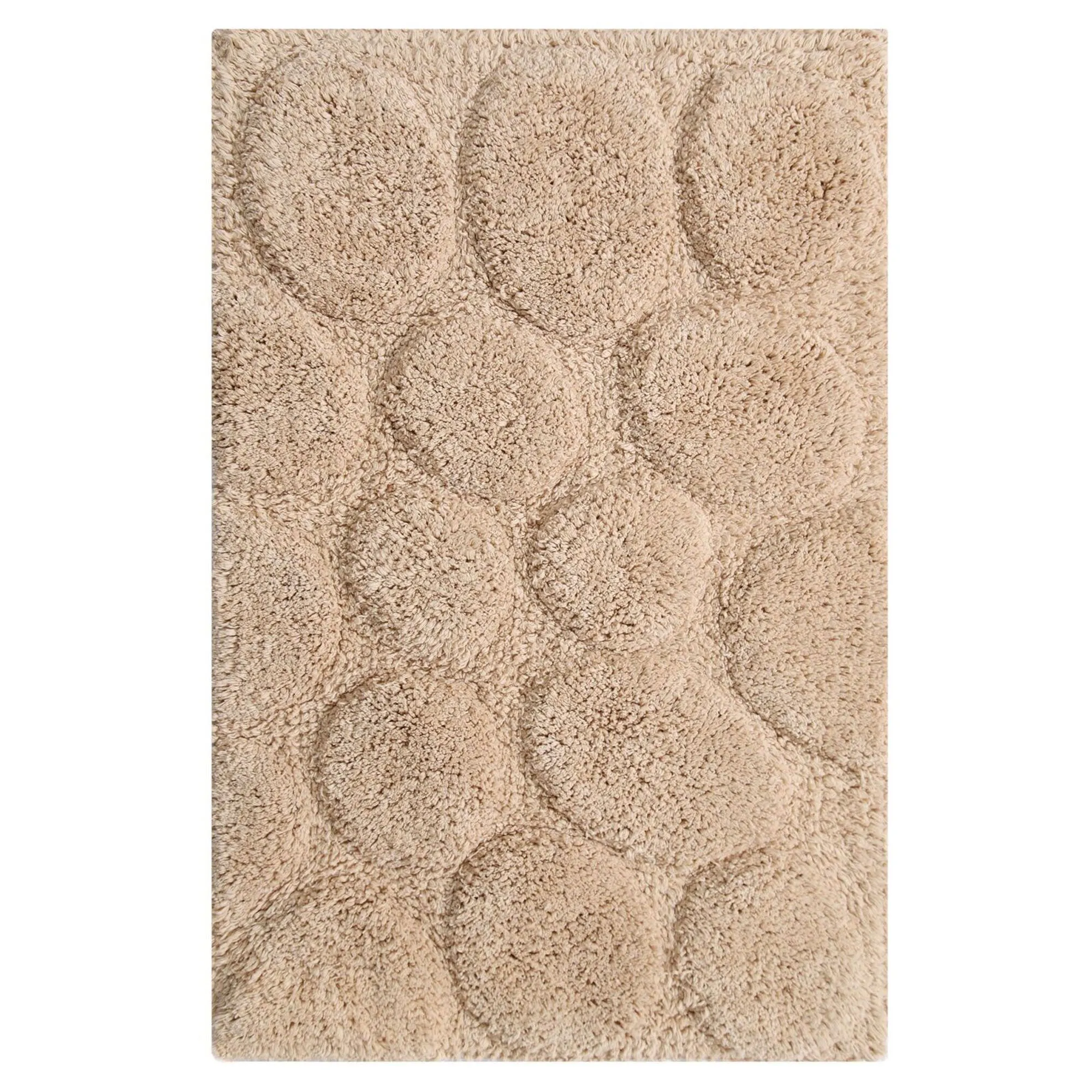 Luxurious Super Soft Non-Skid Cotton Bath Rug 21" x 34" Natural by Castle Hill London