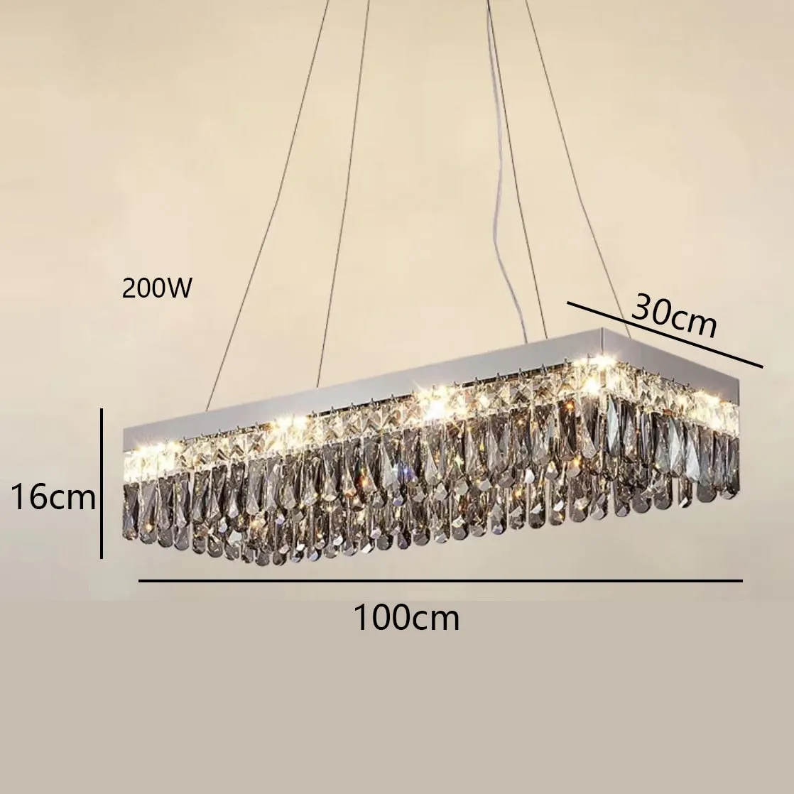 Luxury Square Crystal LED Ceiling Lights - Modern Dimmable Lamps for Elegant Living Room Decor & Home Lustres