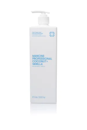 Mancine Professional Hand   Body Lotion / Coconut   Vanilla 1 Litre