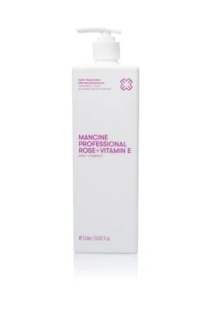 Mancine Professional Hand   Body Lotion / Rose   Vitamin E 1 Litre