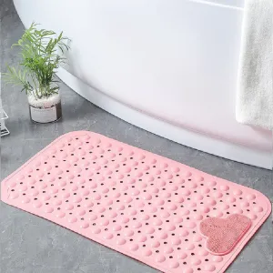 Mauvelous Pink Nonslip Foot Massager & Exfoliator Shower Mat