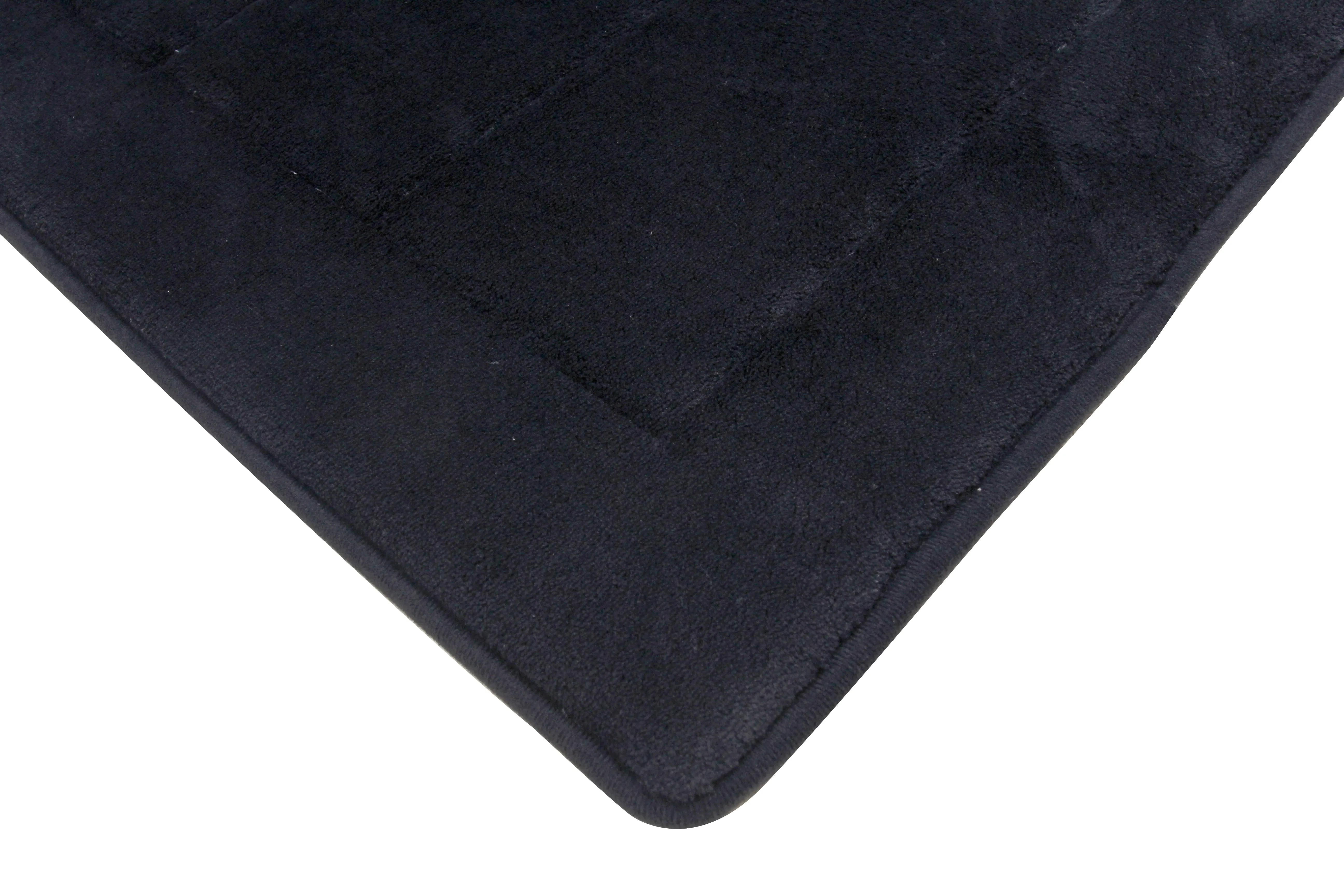 Memory Foam Bath Mat in Black, 17 x 24 in