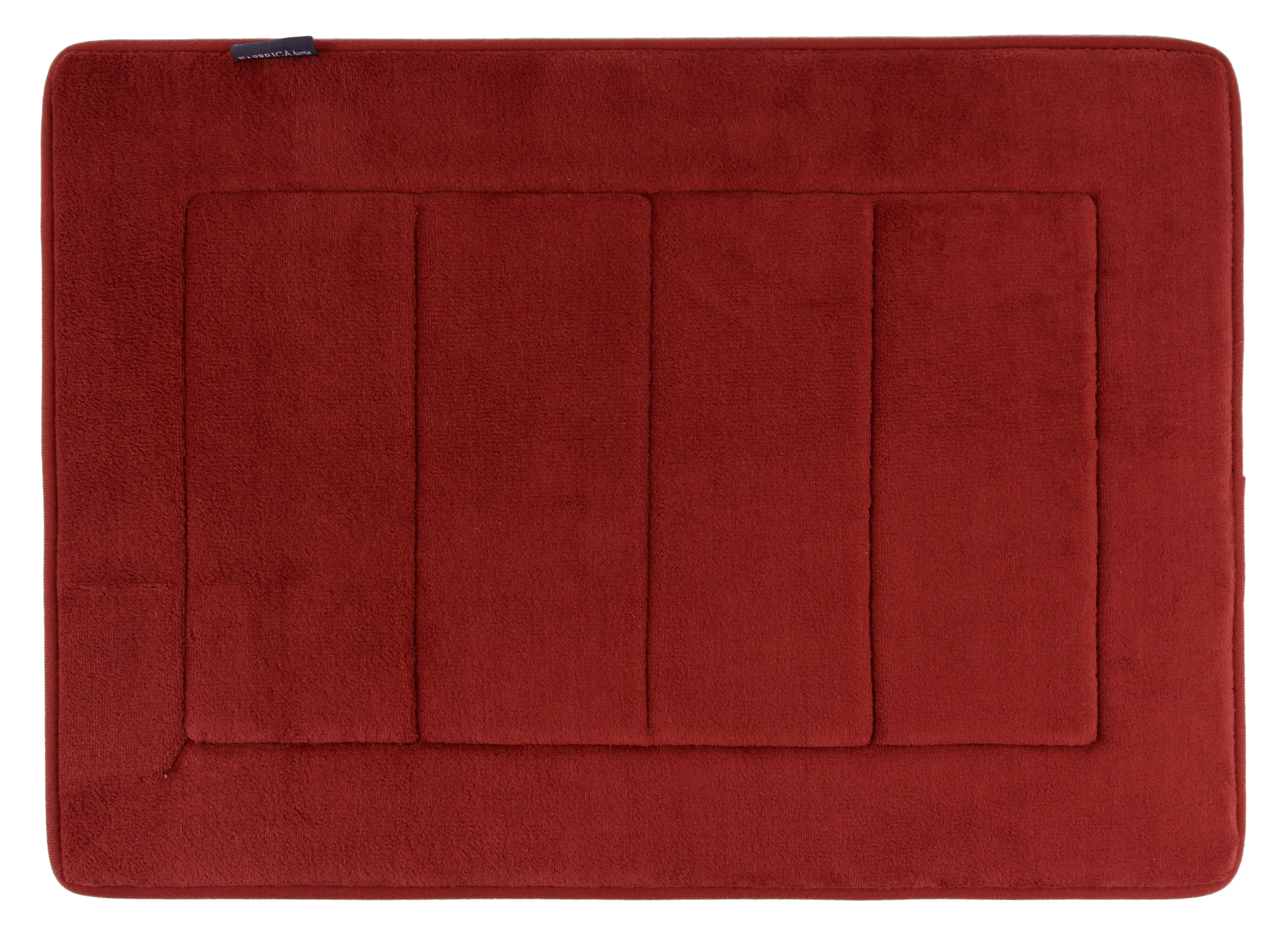 Memory Foam Bath Mat in Marsala Red, 17 x 24 in