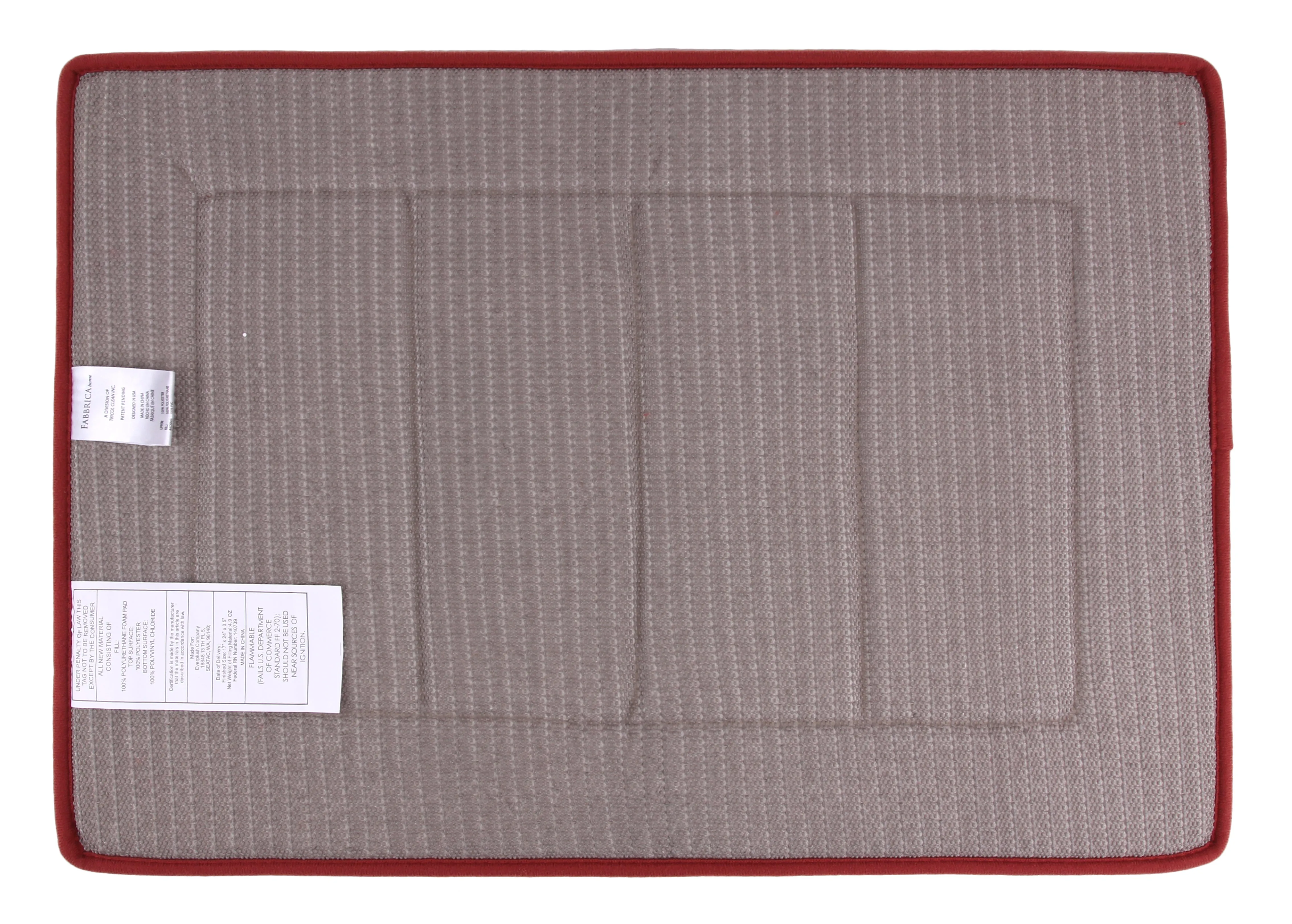 Memory Foam Bath Mat in Marsala Red, 17 x 24 in