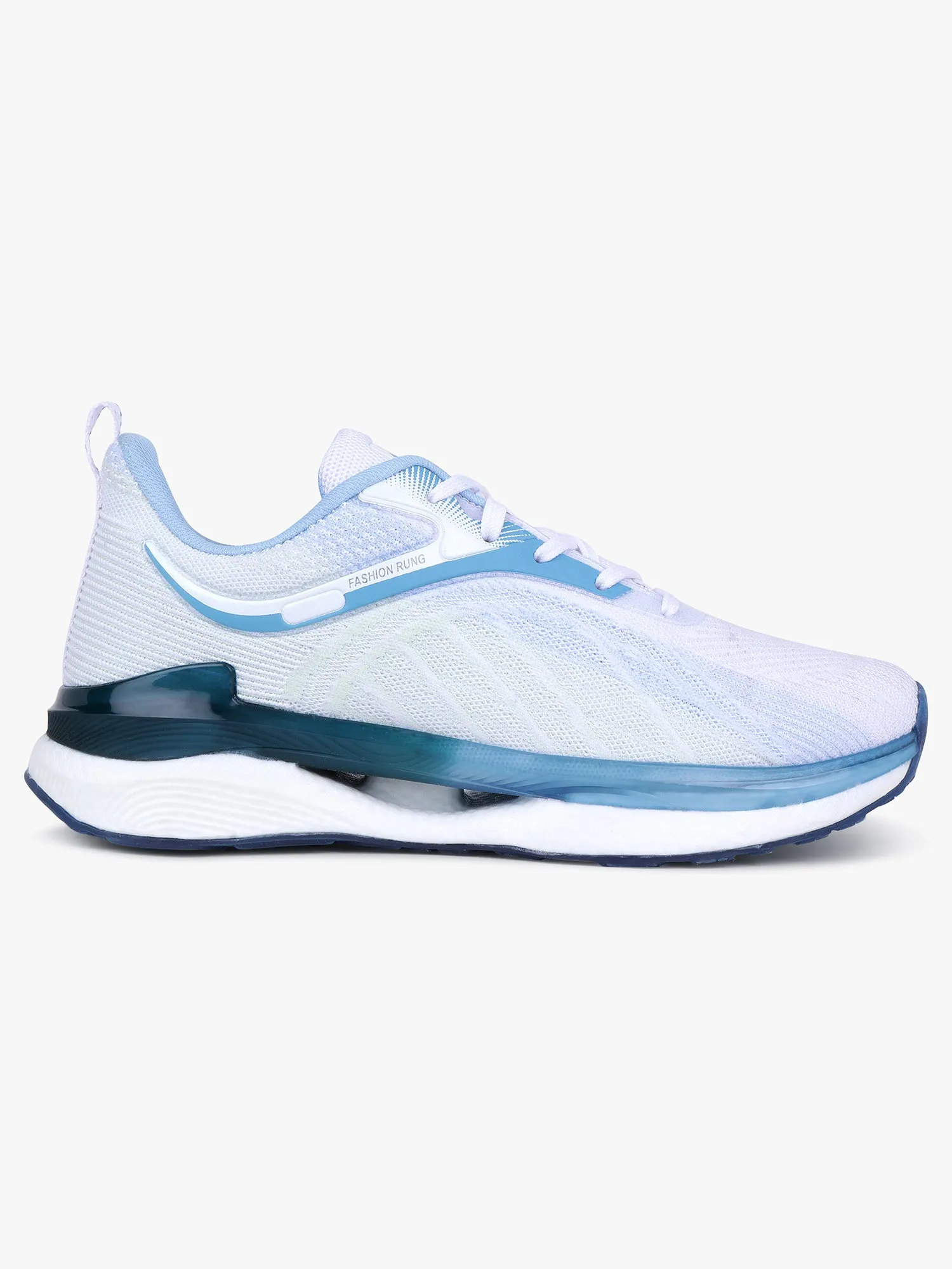 Men's Sky Blue Solid Lace-Up Running Shoes