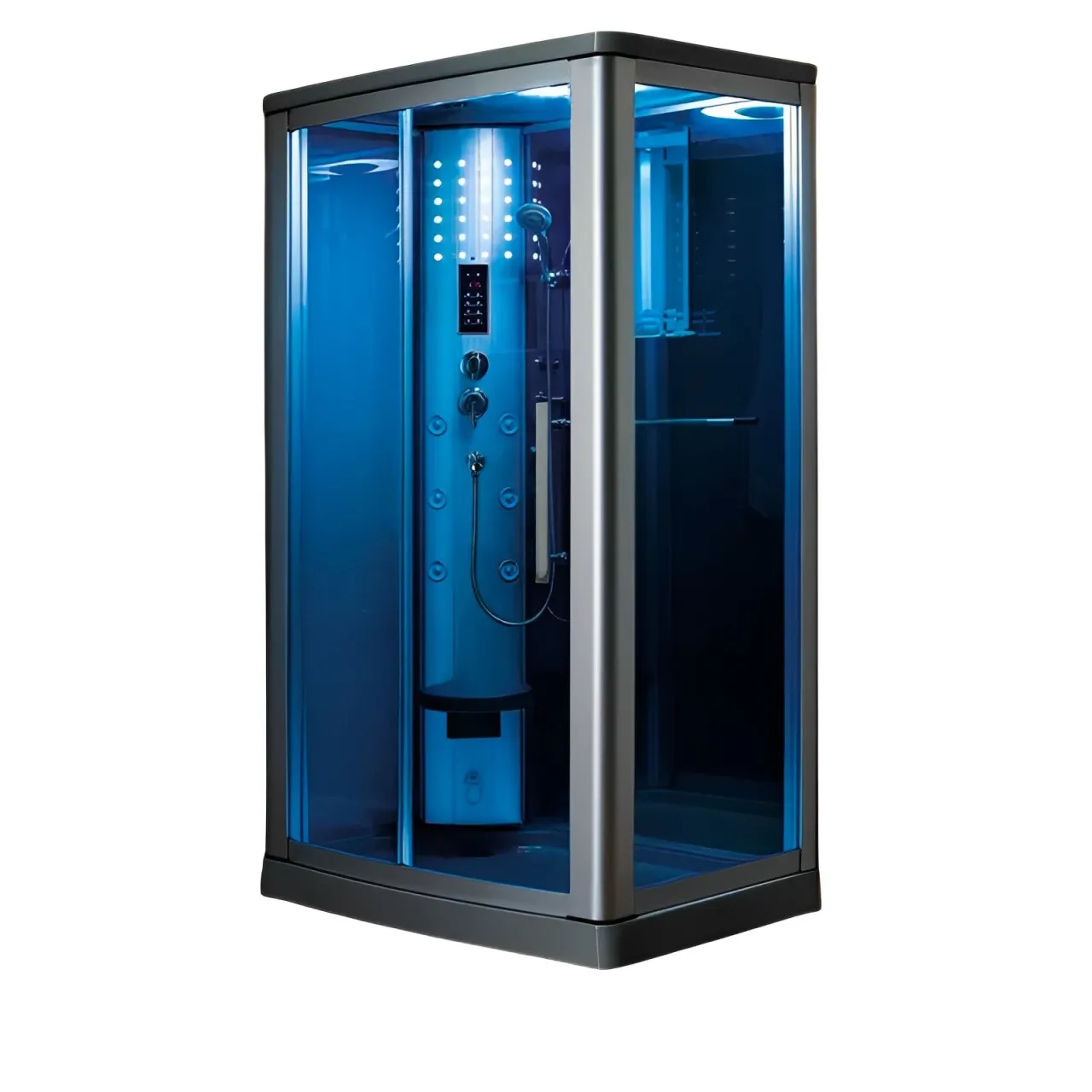 Mesa WS-802L 1 Person Walk-In Steam Shower - 45"W x 32"D x 85"H (Blue Glass)