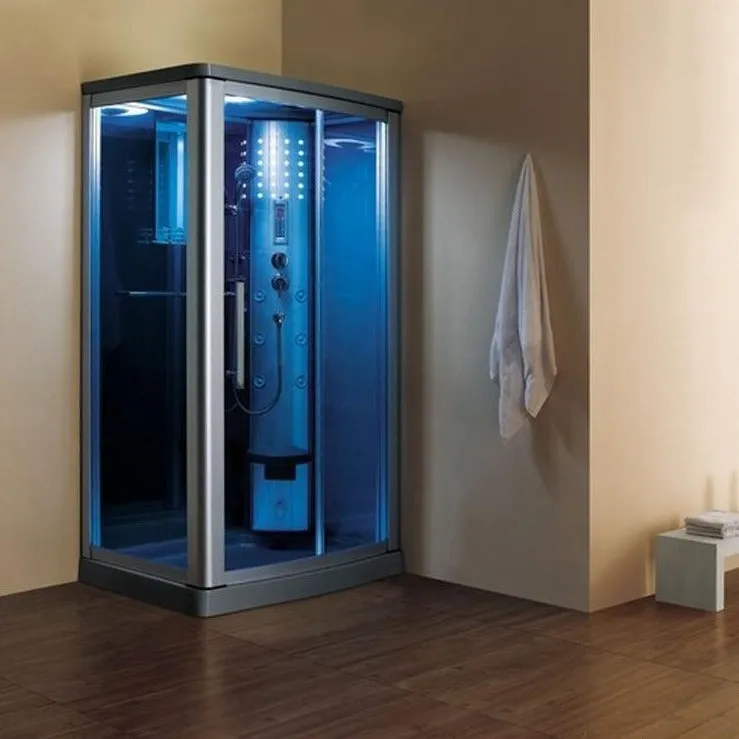 Mesa WS-802L 1 Person Walk-In Steam Shower - 45"W x 32"D x 85"H (Blue Glass)