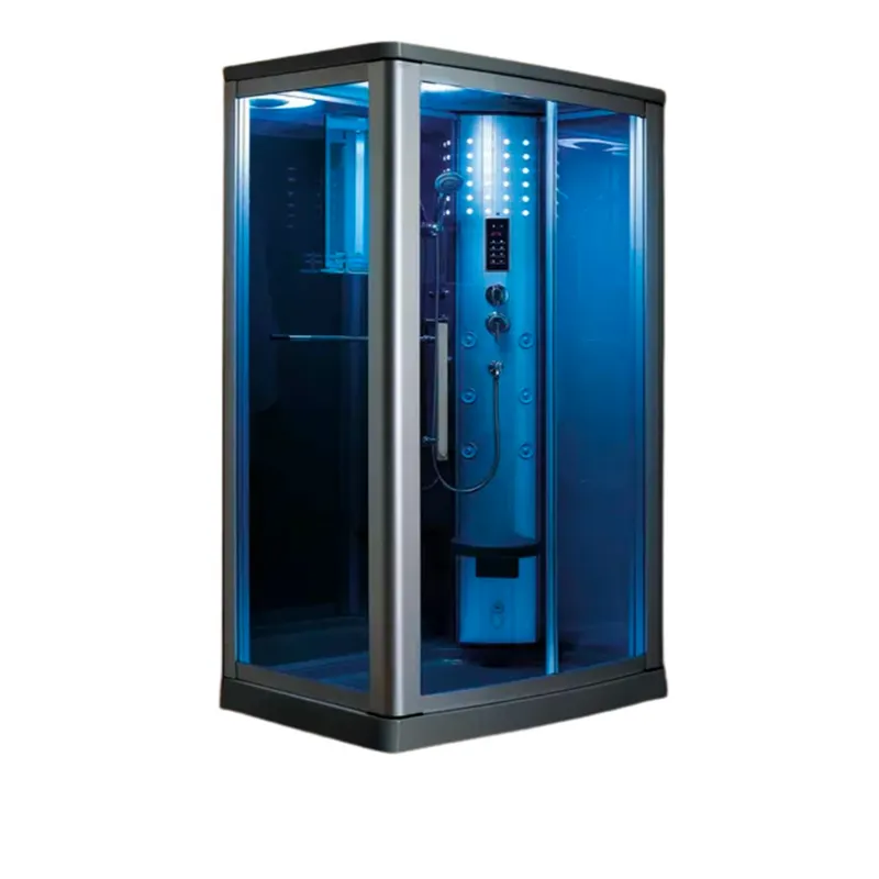 Mesa WS-802L 1 Person Walk-In Steam Shower - 45"W x 32"D x 85"H (Blue Glass)