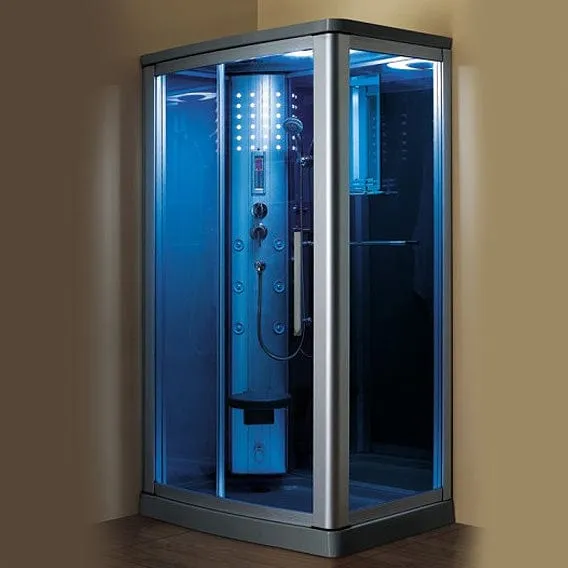 Mesa WS-802L 1 Person Walk-In Steam Shower - 45"W x 32"D x 85"H (Blue Glass)