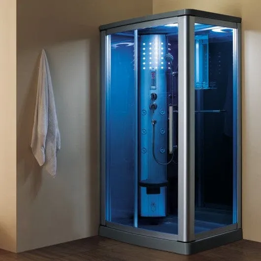 Mesa WS-802L 1 Person Walk-In Steam Shower - 45"W x 32"D x 85"H (Blue Glass)