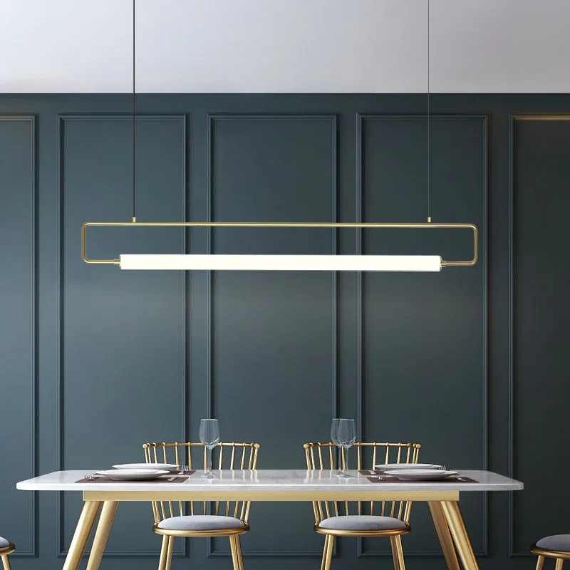 Minimalist Metal LED Pendant Light for Dining Room Island Ceiling