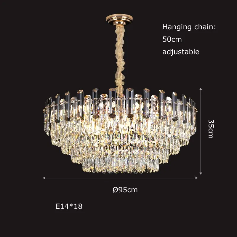 Modern Crystal LED Luxury Ceiling Lights - Round Lamps for Indoor Home Lighting & Living Room Decor