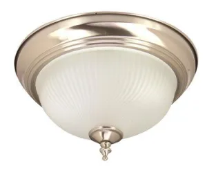 Monument Decorative Surface Mount Ceiling Fixture Brushed Nickel 10-7/8 In Uses (1) 75-Watt Incandescent Medium Lamp