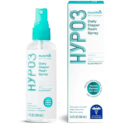 Munchkin HYP03 Diaper Rash Spray - Promotes Healing, Gentle Formula for Sensitive Skin - 3.4oz