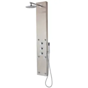 Mz Minima Modern Bathroom Stainless Steel Thermostatic Shower Panel