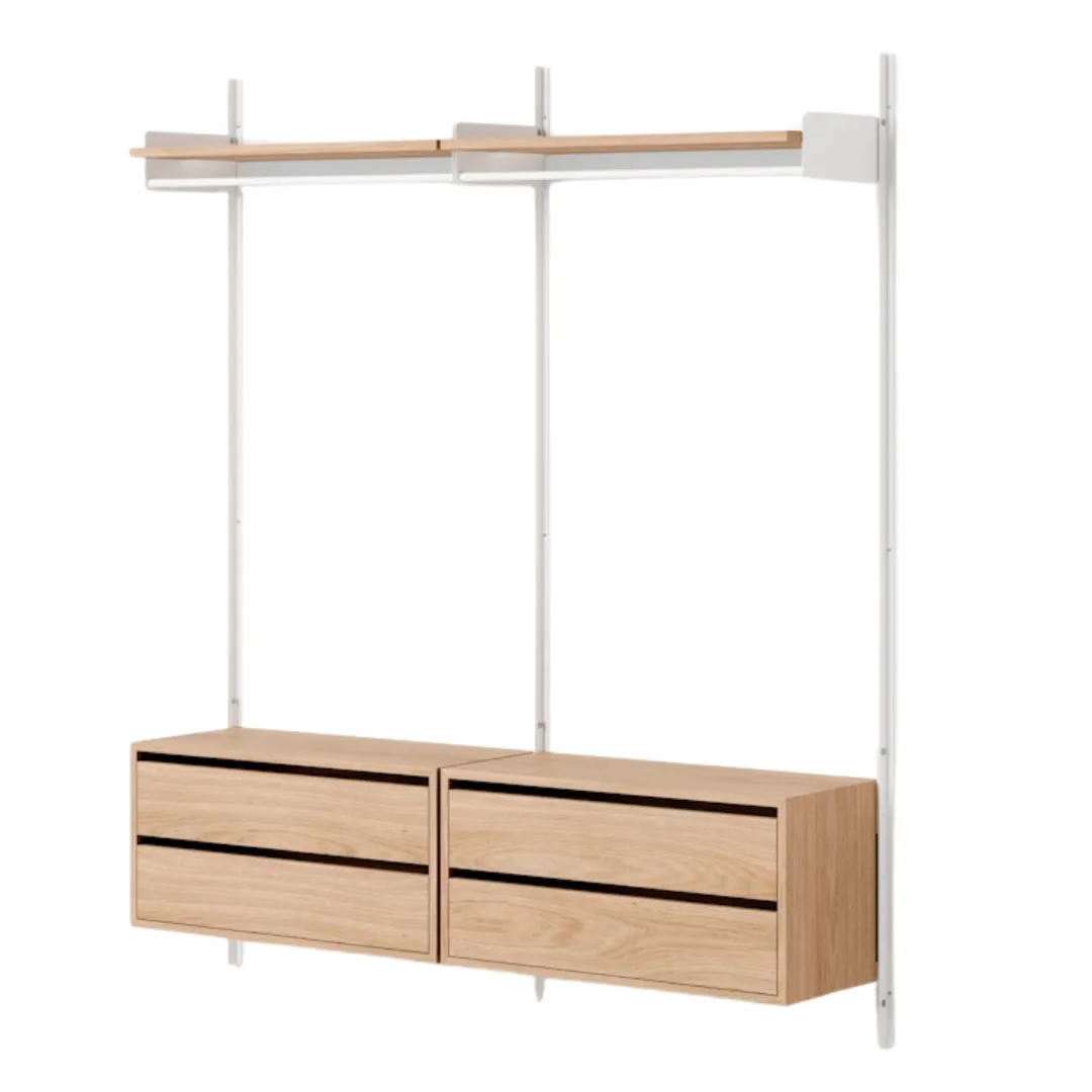 New Works Wardrobe Shelf Cabinets with Drawers