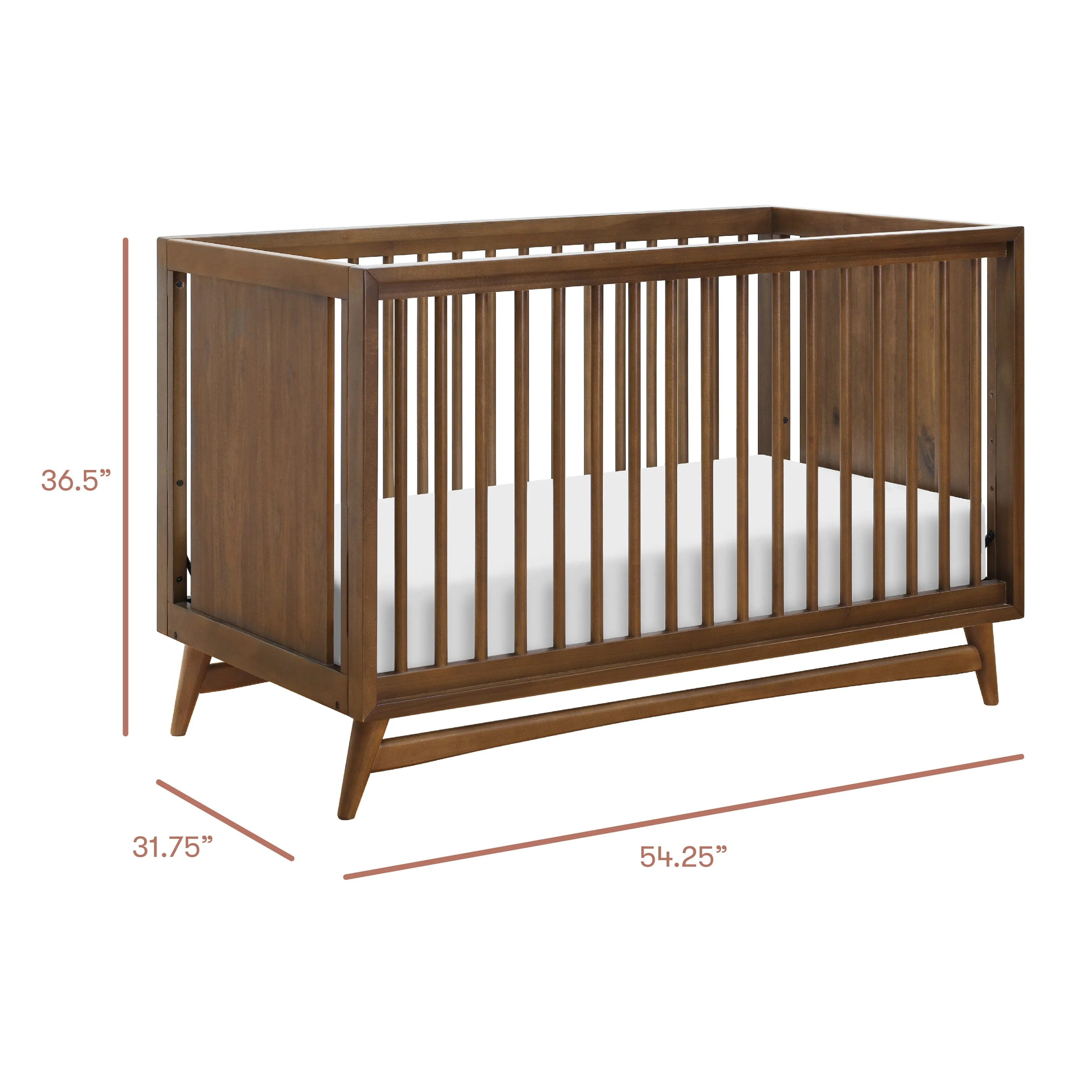 Peggy 3-in-1 Convertible Crib | Natural Walnut