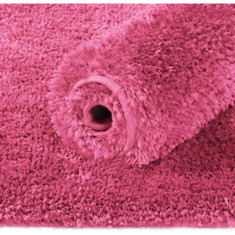 Pink Bathroom Rug Non Slip Bath Mat - Water Absorbent Soft Microfiber Shaggy Bathroom Mat Machine Washable Bath Rug for Bathroom Thick Plush Rugs for Shower