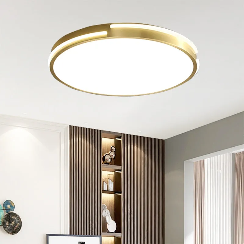 Pure copper lamp body LED lighting for living room ceiling light living room bedroom light ceiling lamp corridor balcony light