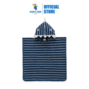 Purebaby Organic Hooded Animal Towel - Marine Stripe