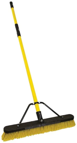 Quickie Jobsite 857FGSU Multi-Surface Push Broom with Scraper, Fiberglass Handle :EA: QUANTITY: 1