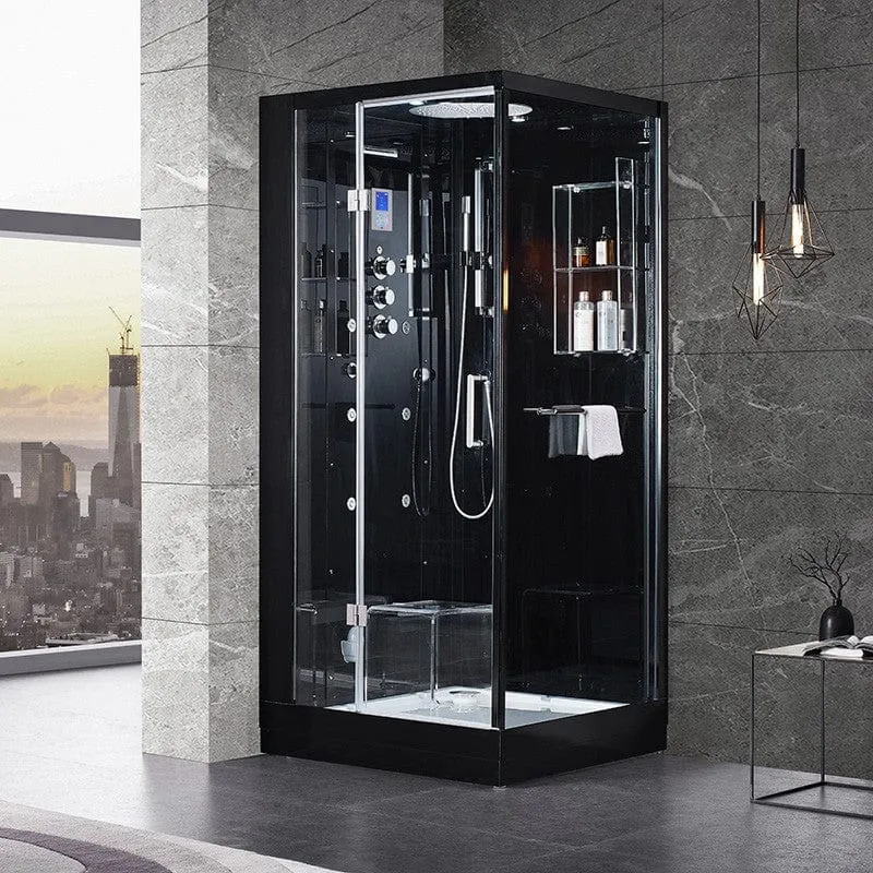 Sauna Hammam HAMMAM ARCHIPEL® PRO 95G BLACK SHOWER CABIN (95X95CM) - 1 PERSON) - 1 PLACE - MK530196951