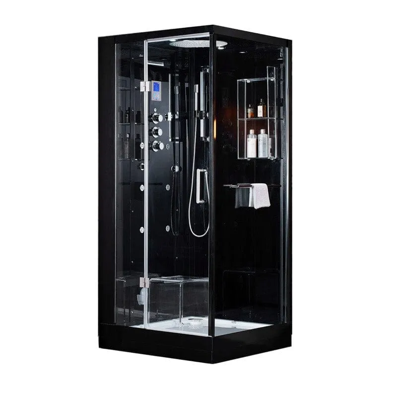 Sauna Hammam HAMMAM ARCHIPEL® PRO 95G BLACK SHOWER CABIN (95X95CM) - 1 PERSON) - 1 PLACE - MK530196951