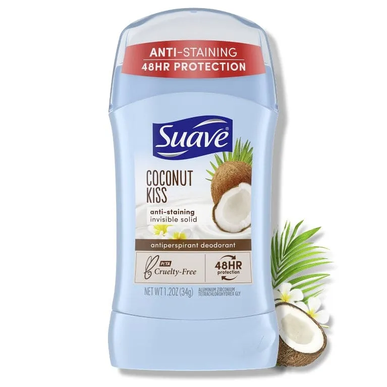 Sauve, Coconut Kiss Invisible Solid Antiperspirant Deodorant Stick 2.6oz - 07940056187