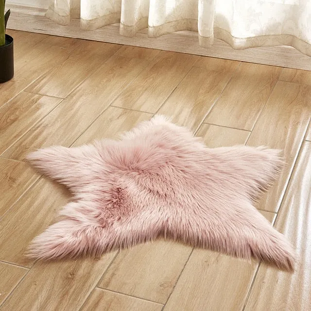 Star Shape 60CM Bathroom Carpets Absorbent Soft plush Doormat Floor Rugs Non slip Bath Mats