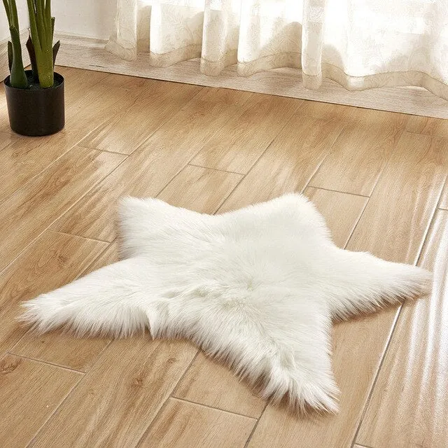 Star Shape 60CM Bathroom Carpets Absorbent Soft plush Doormat Floor Rugs Non slip Bath Mats