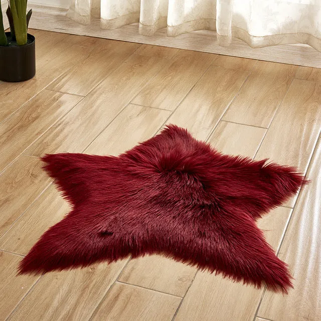 Star Shape 60CM Bathroom Carpets Absorbent Soft plush Doormat Floor Rugs Non slip Bath Mats