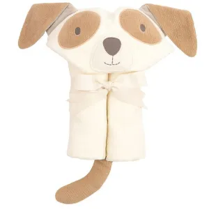 Tan Puppy Hooded Baby Bath Wrap