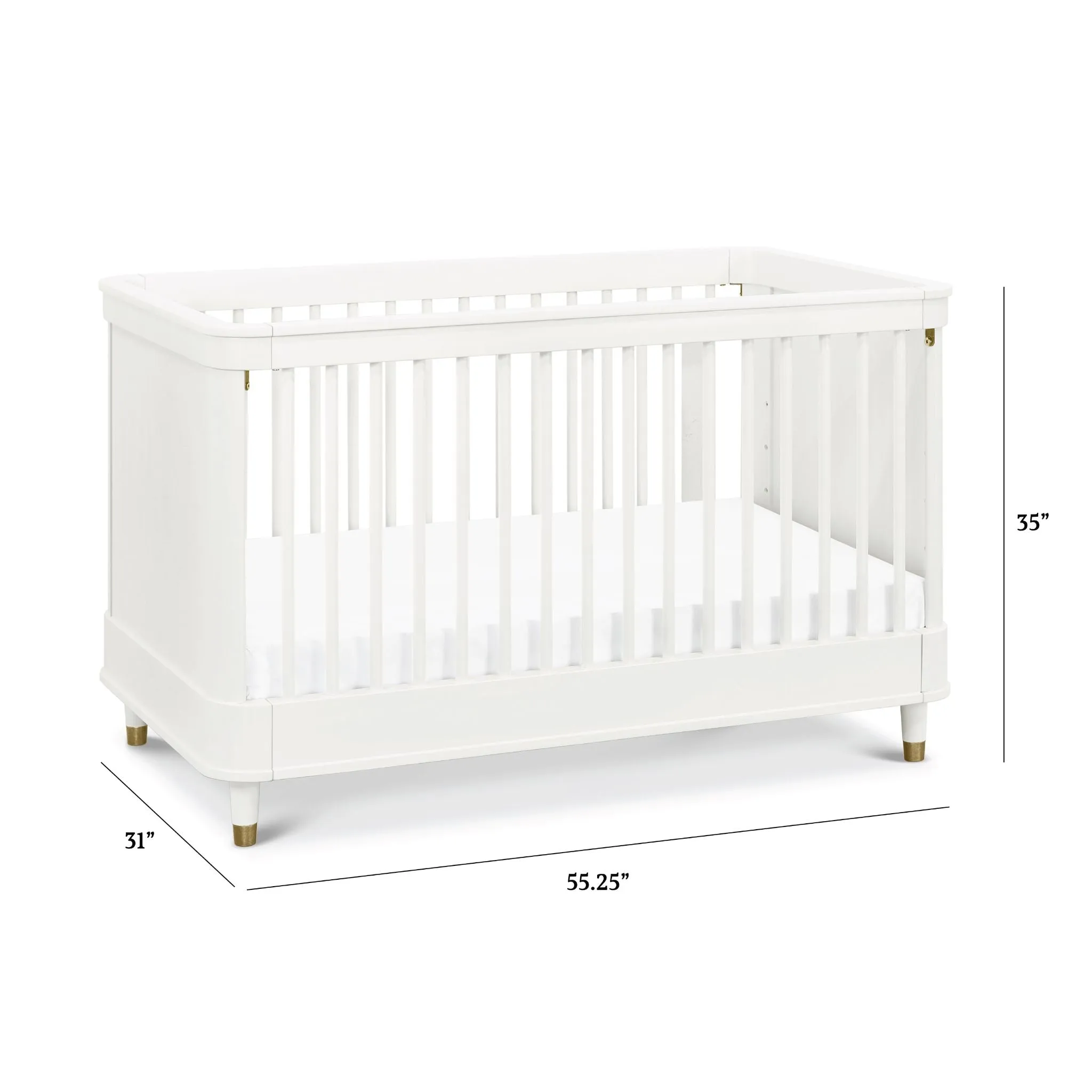 Tanner 3-in-1 Convertible Crib - Warm White