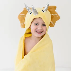 Toddler Hooded Towel Yellow Dinosaur